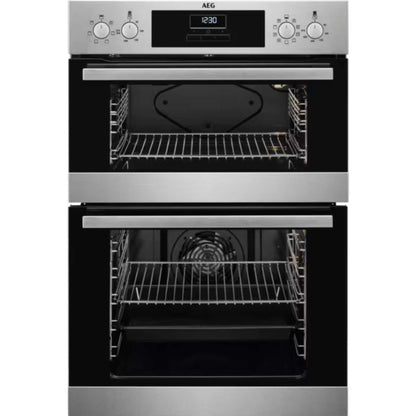 AEG DEX33111EM Double Oven Clean Enamel - Black