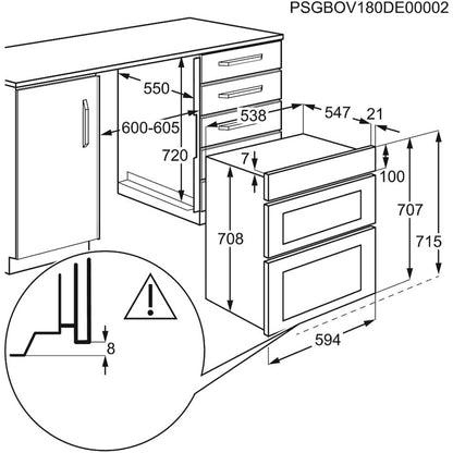 AEG DUB331110M Built-Under Double Electric Oven