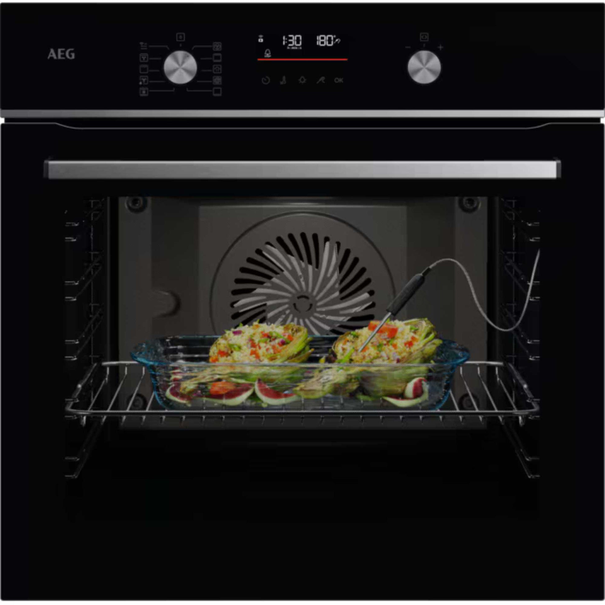 AEG GA5CB501AB 5000 SurroundCook Built-in Oven with SteamBake - Black