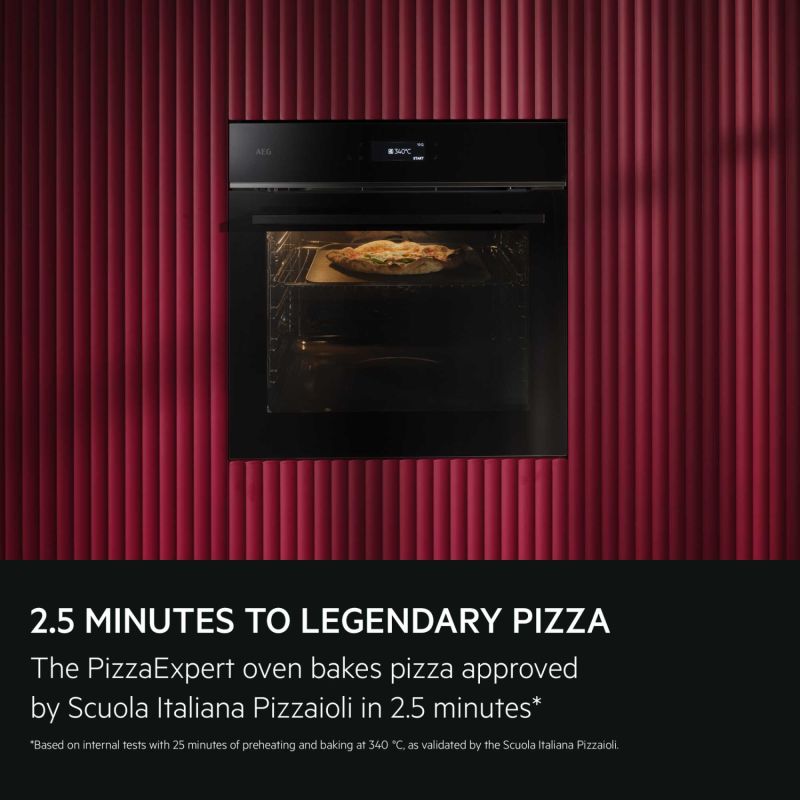 AEG GX7PB63FSB PizzaExpert Built-in Electric Single Oven - Black