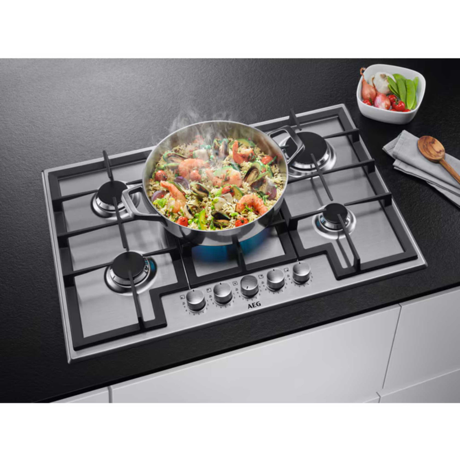 AEG HGB75500SM 75cm Slimline Gas Hob