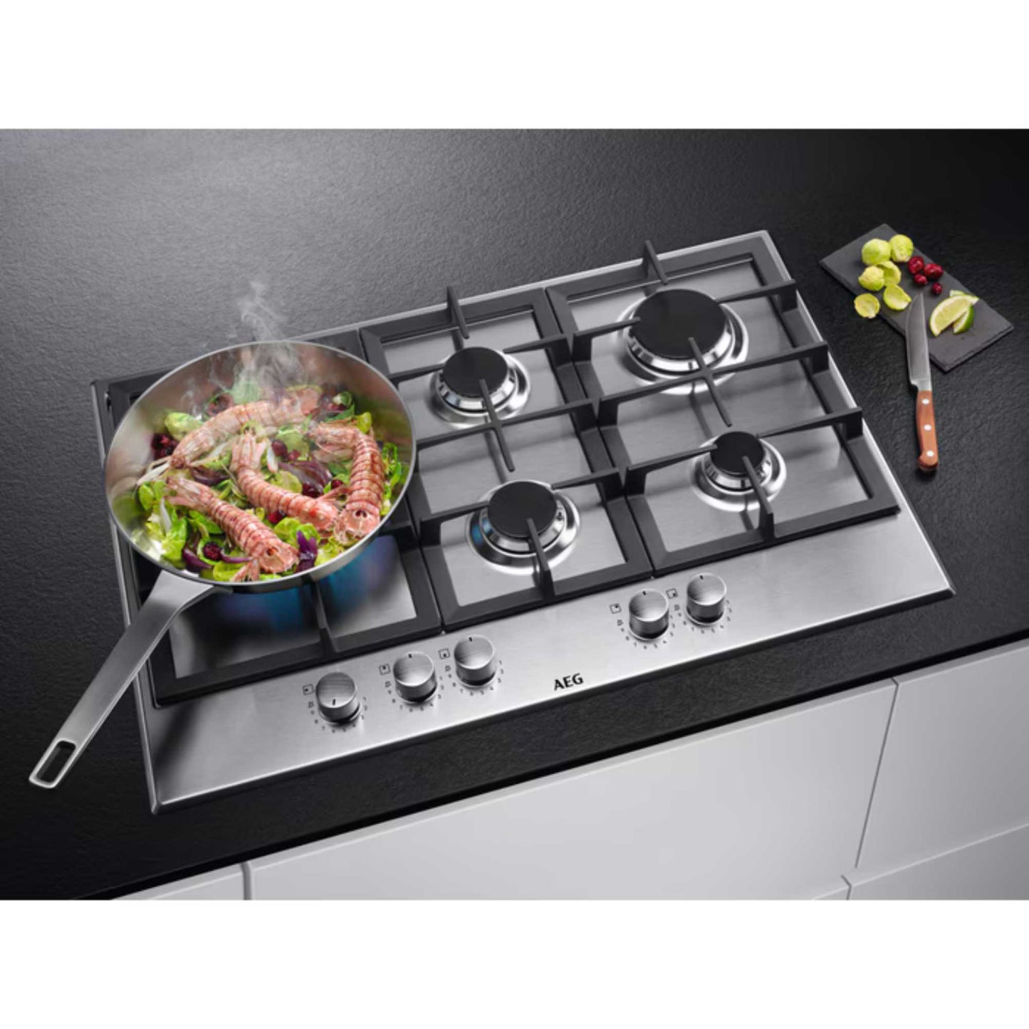 AEG HGB75500SM 75cm Slimline Gas Hob