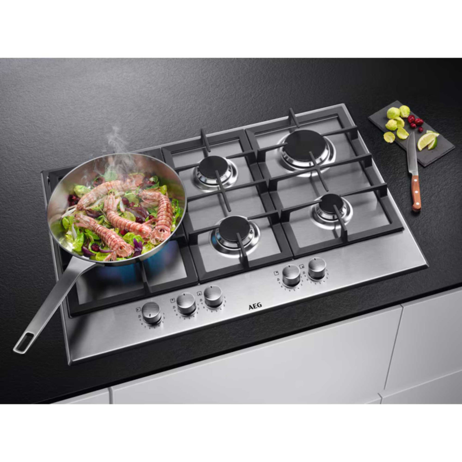AEG HGB75500SM 75cm Slimline Gas Hob