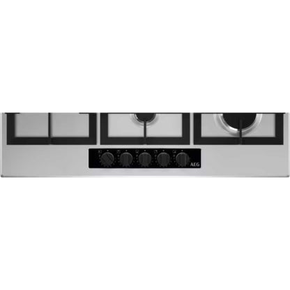 AEG HGB95522YM 6000 Slim Line 90cm 5 Burner Gas Hob - Stainless Steel