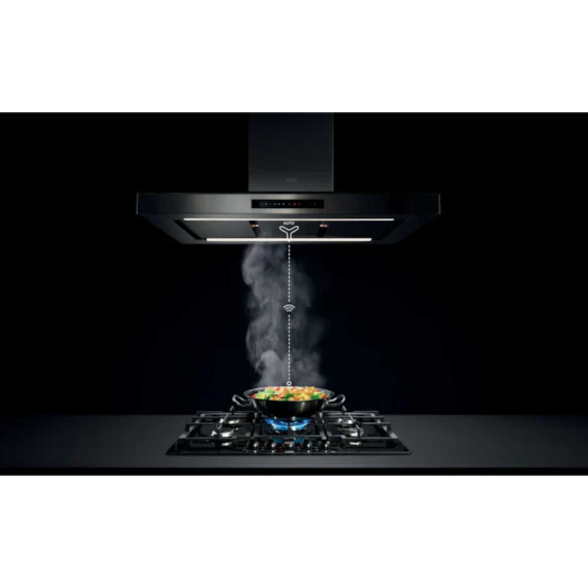 AEG 8000 Flamelight HKB64341NL Gas on Glass Hob 60cm - Black