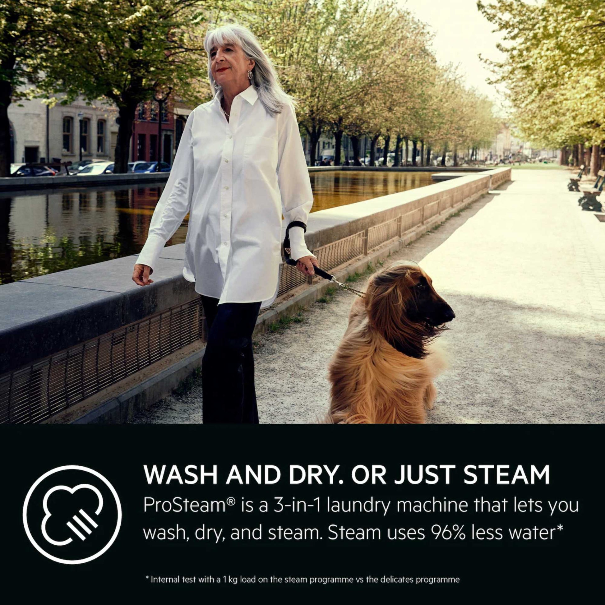 AEG 7000 ProSteam 7kg Wash 4kg Dry 1600rpm Built-In Washer Dryer - L7WE74634BI