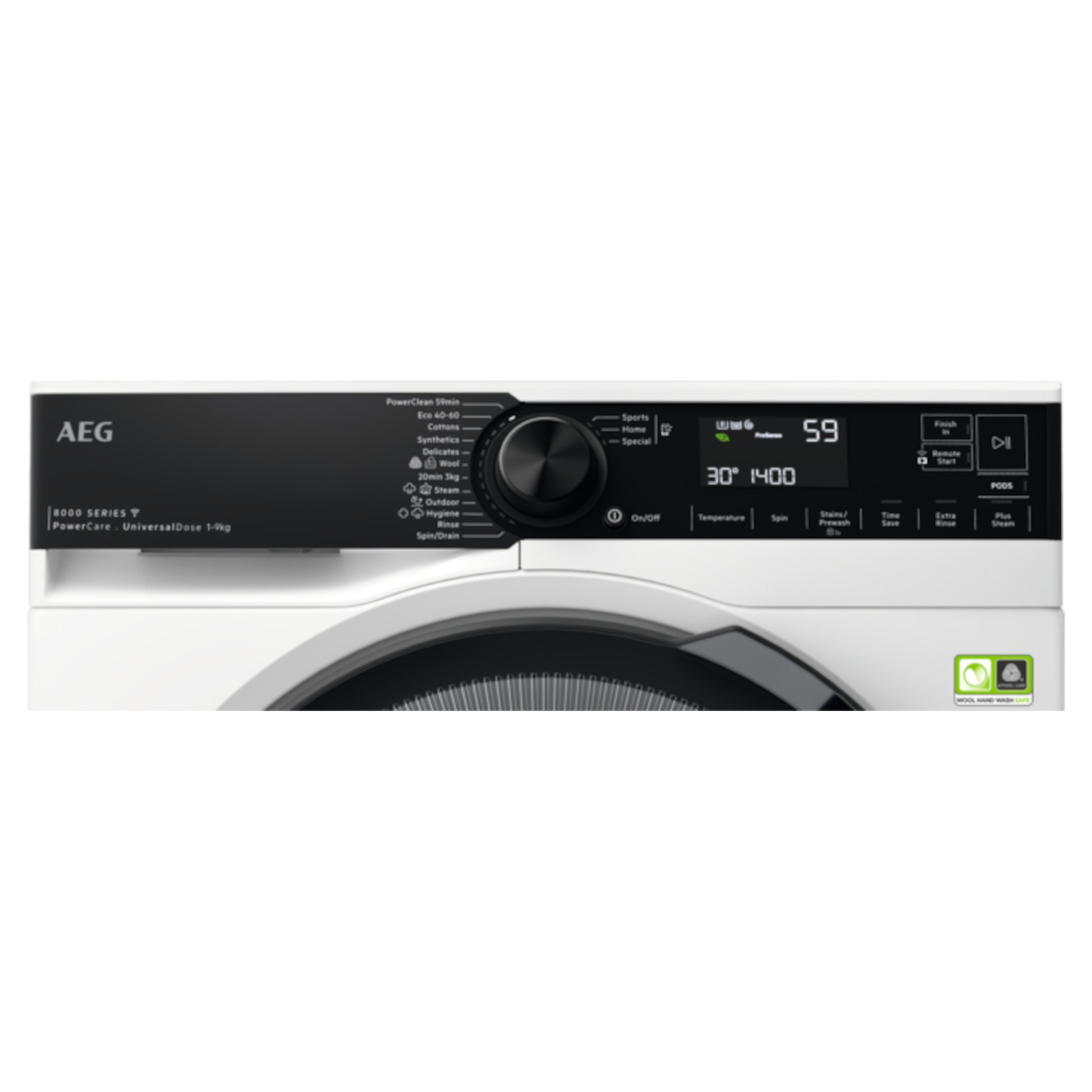 AEG 8000 Series PowerCare 9kg 1400rpm Washing Machine - LFR84946UC