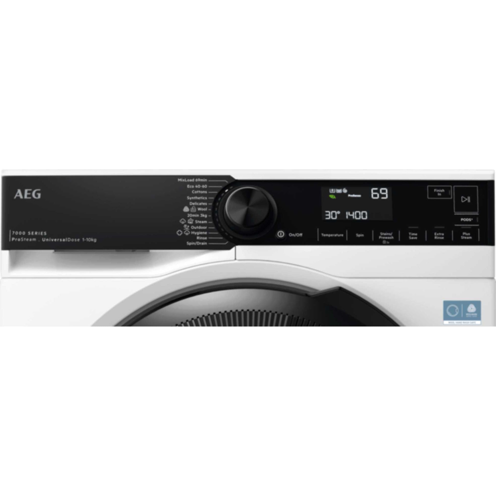 AEG 7000 Series ProSteam UniversalDose 10kg 1400rpm Washing Machine - LFSR74144UD