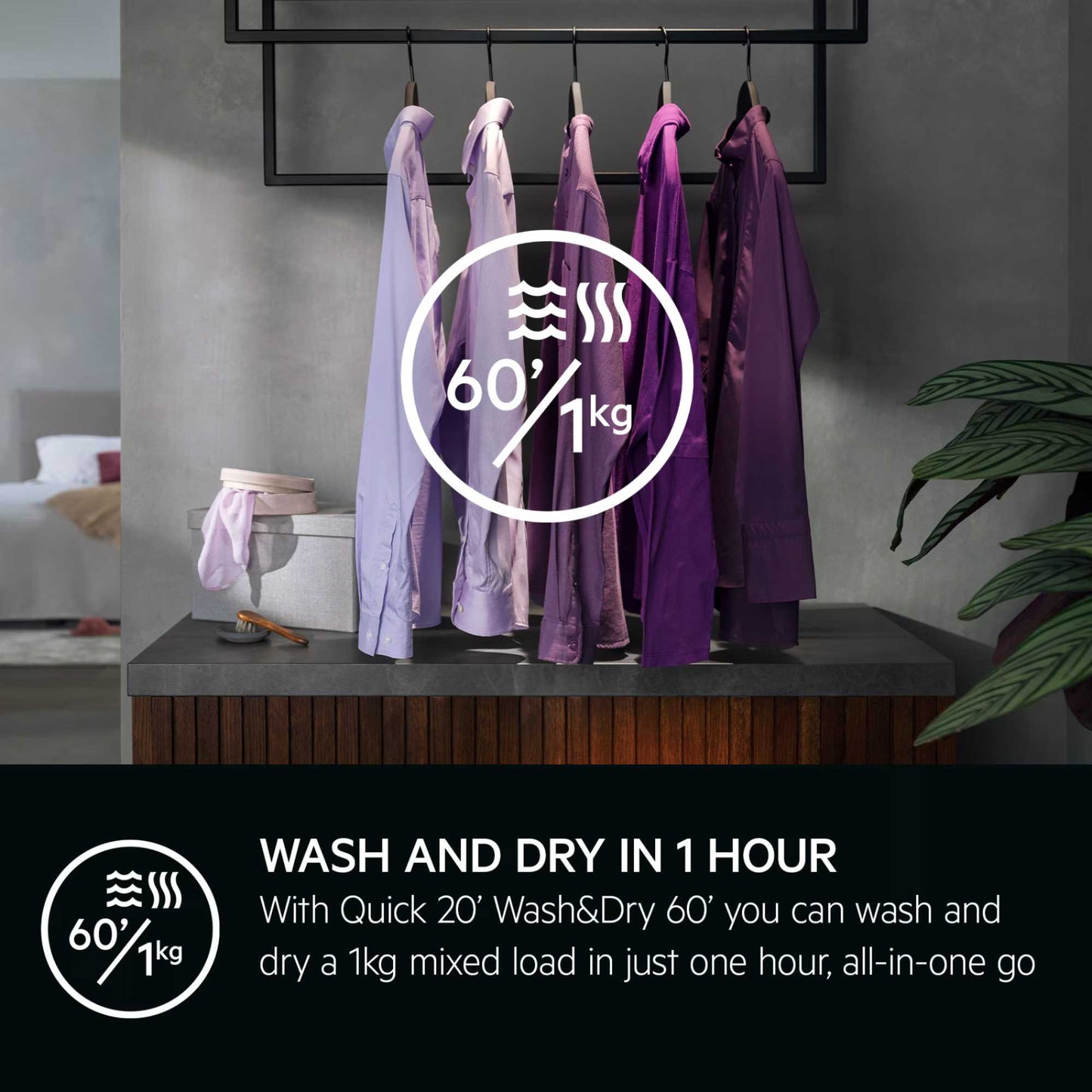 AEG 7000 ProSteam 9kg Wash 5kg Dry 1600rpm Washer Dryer - LWR7196U4B