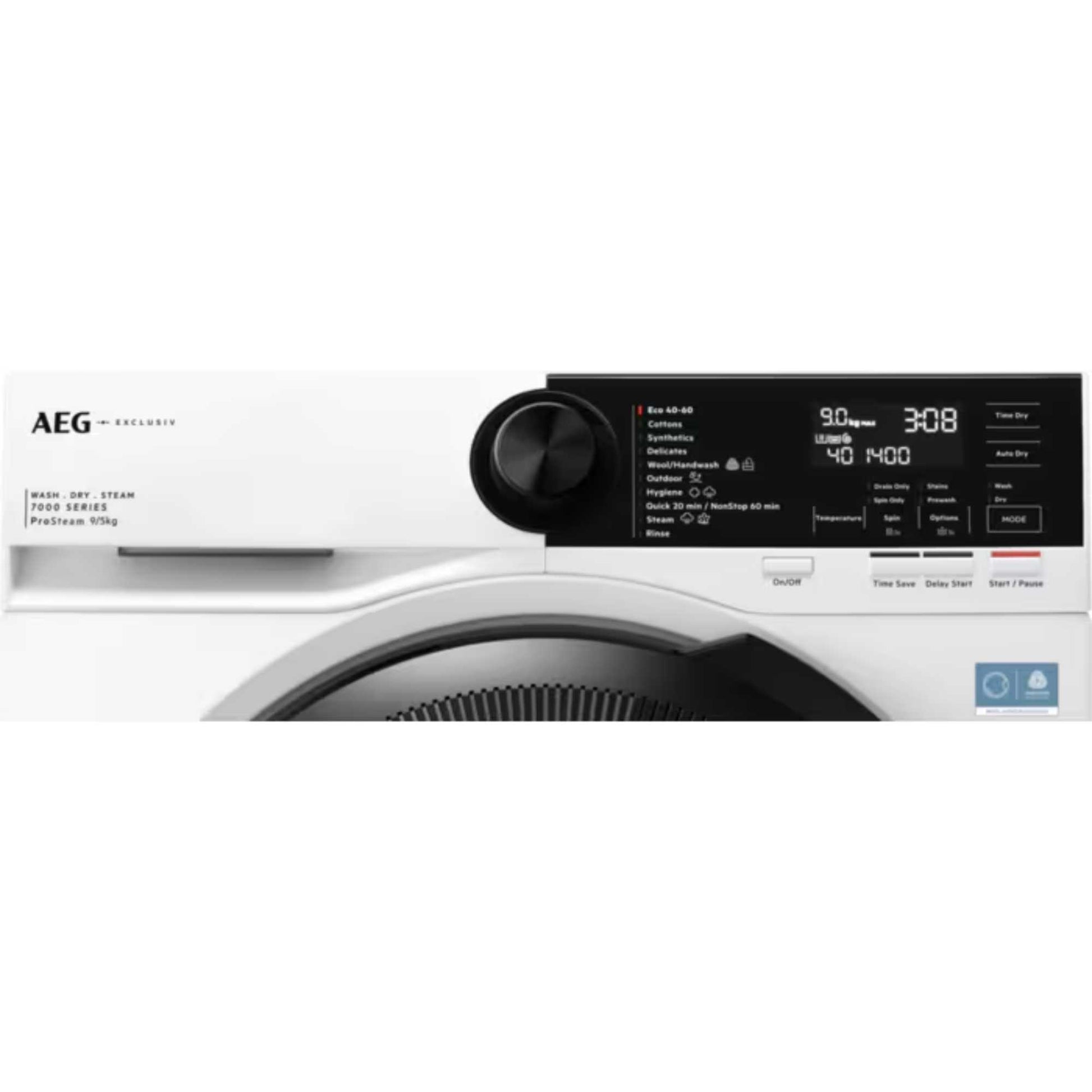 AEG 7000 9kg ProSteam Condenser Washer Dryer - LWR72956M4B