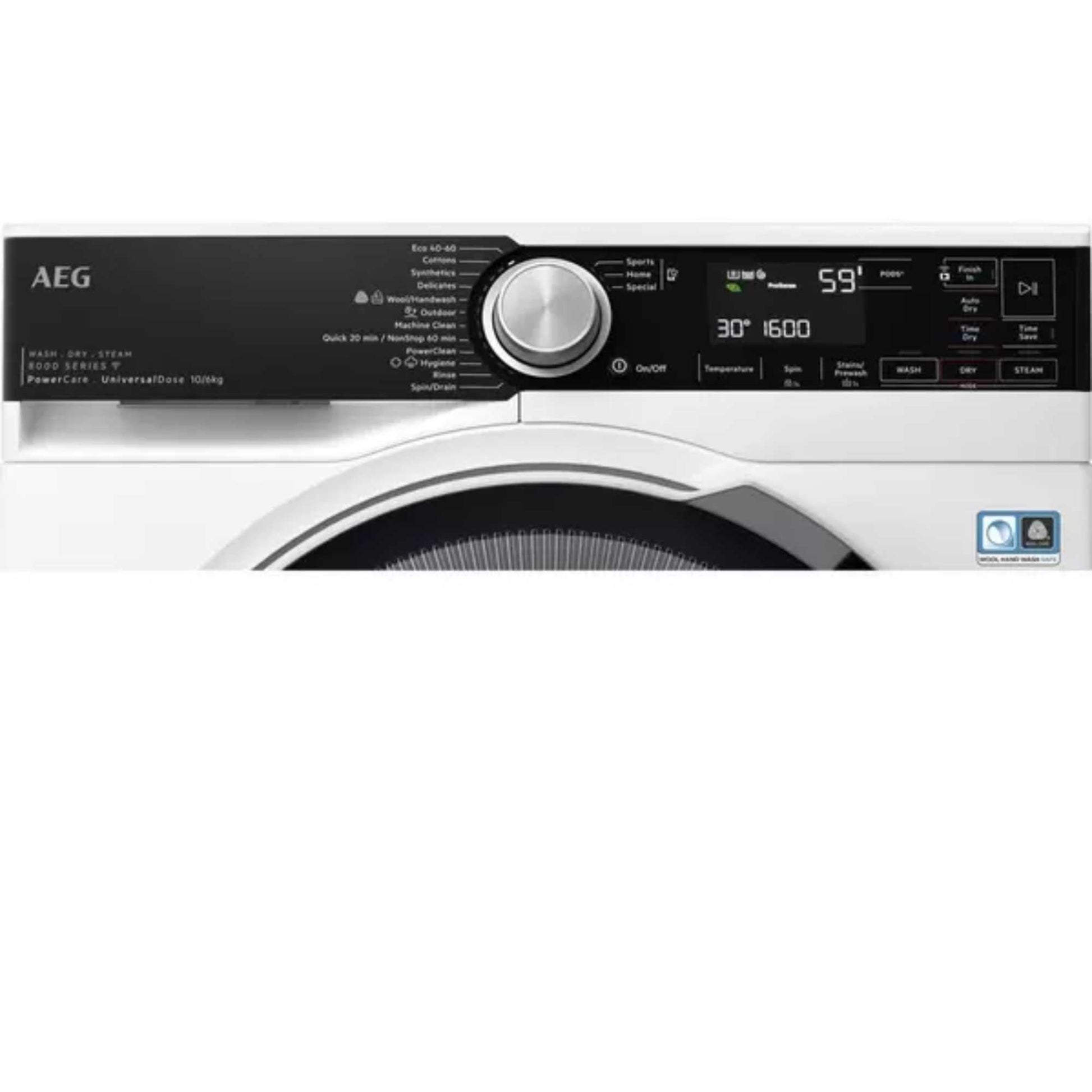 AEG 8000 PowerCare 10kg Wash 6kg Dry 1600rpm Washer Dryer - LWR8516O5UD
