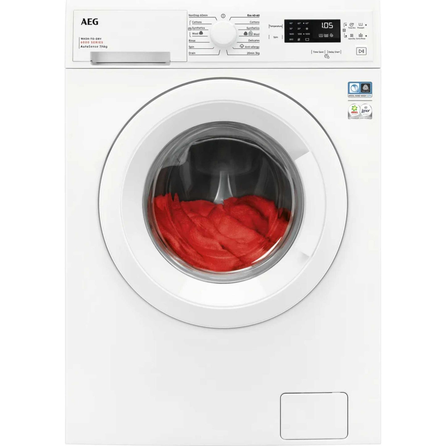 AEG 6000 Series 7kg Wash 4kg Dry 1600rpm Washer Dryer - LWX60746B