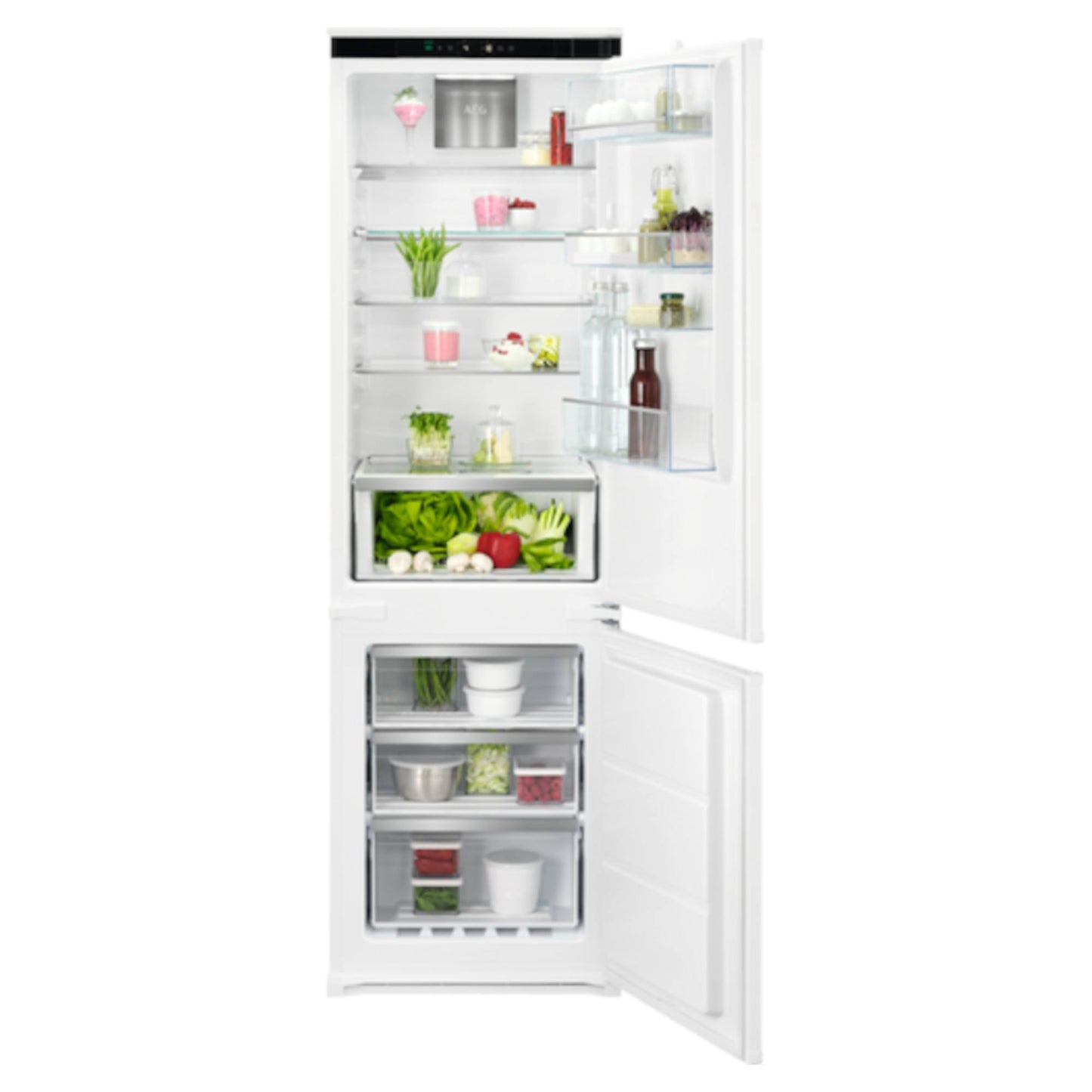 AEG 7000 GreenZone Built-In Fridge Freezer 70/30 No Frost - NSC7G181DS