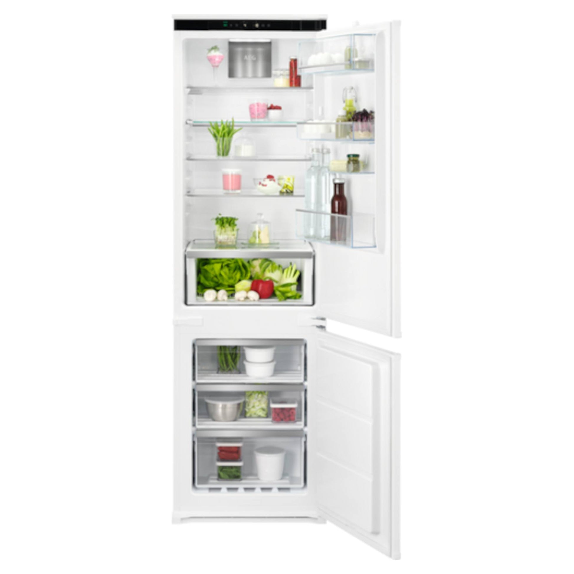 AEG 7000 GreenZone Built-In Fridge Freezer 70/30 No Frost - NSC7G181DS