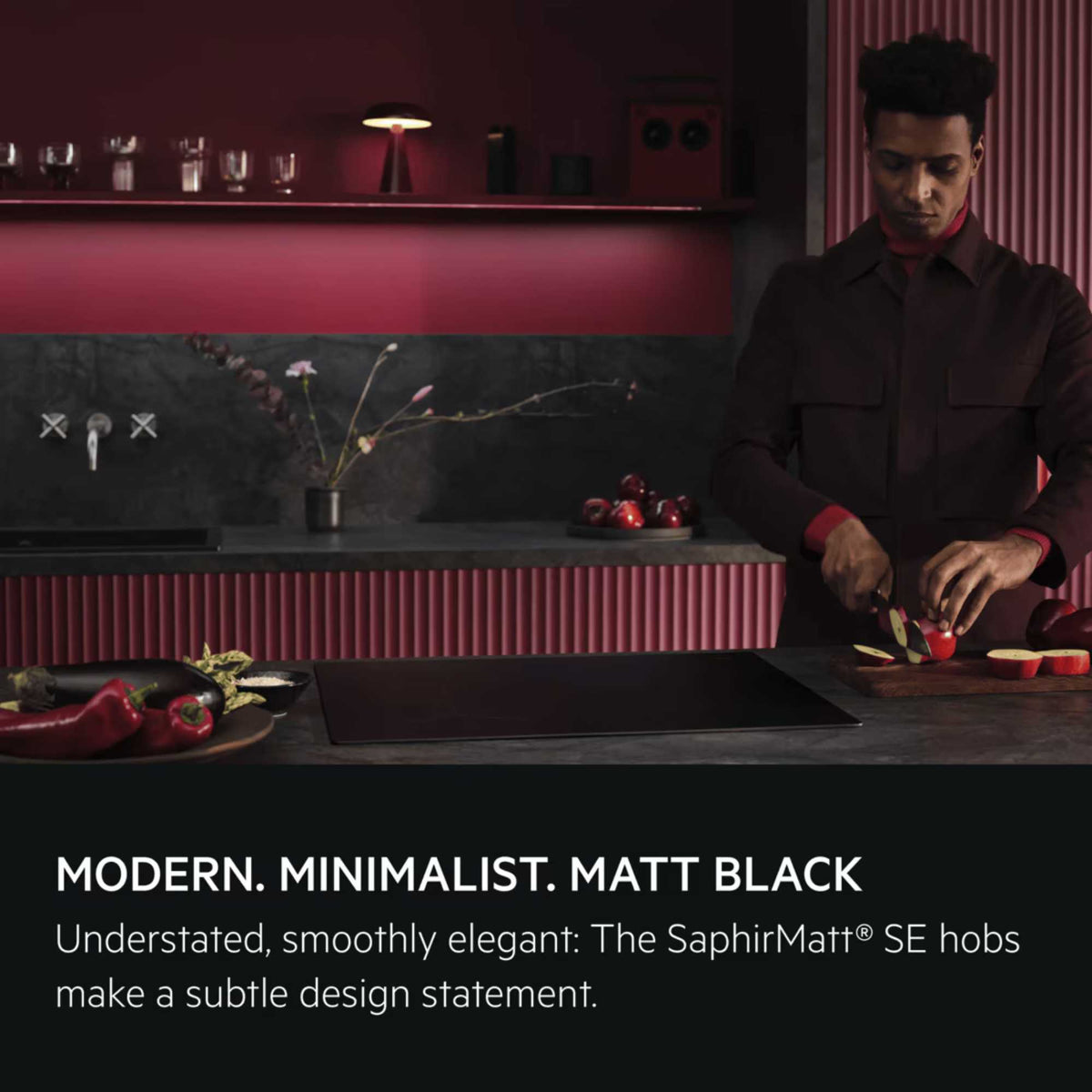 AEG SO64IA0BIT 5000 SaphirMatt SE 60cm 4 Zone Induction Hob - Black
