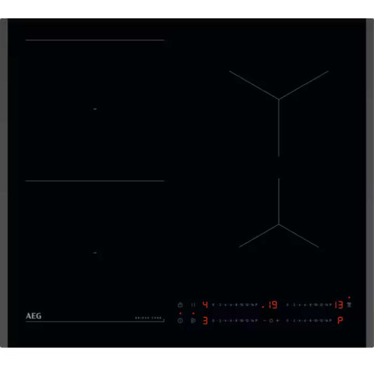 AEG TO64IB00FB 6000 4 Zone 60cm Bridge Induction Hob with Hob2Hood - Black