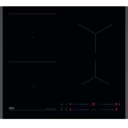 AEG TO64IB00FB 6000 4 Zone 60cm Bridge Induction Hob with Hob2Hood - Black