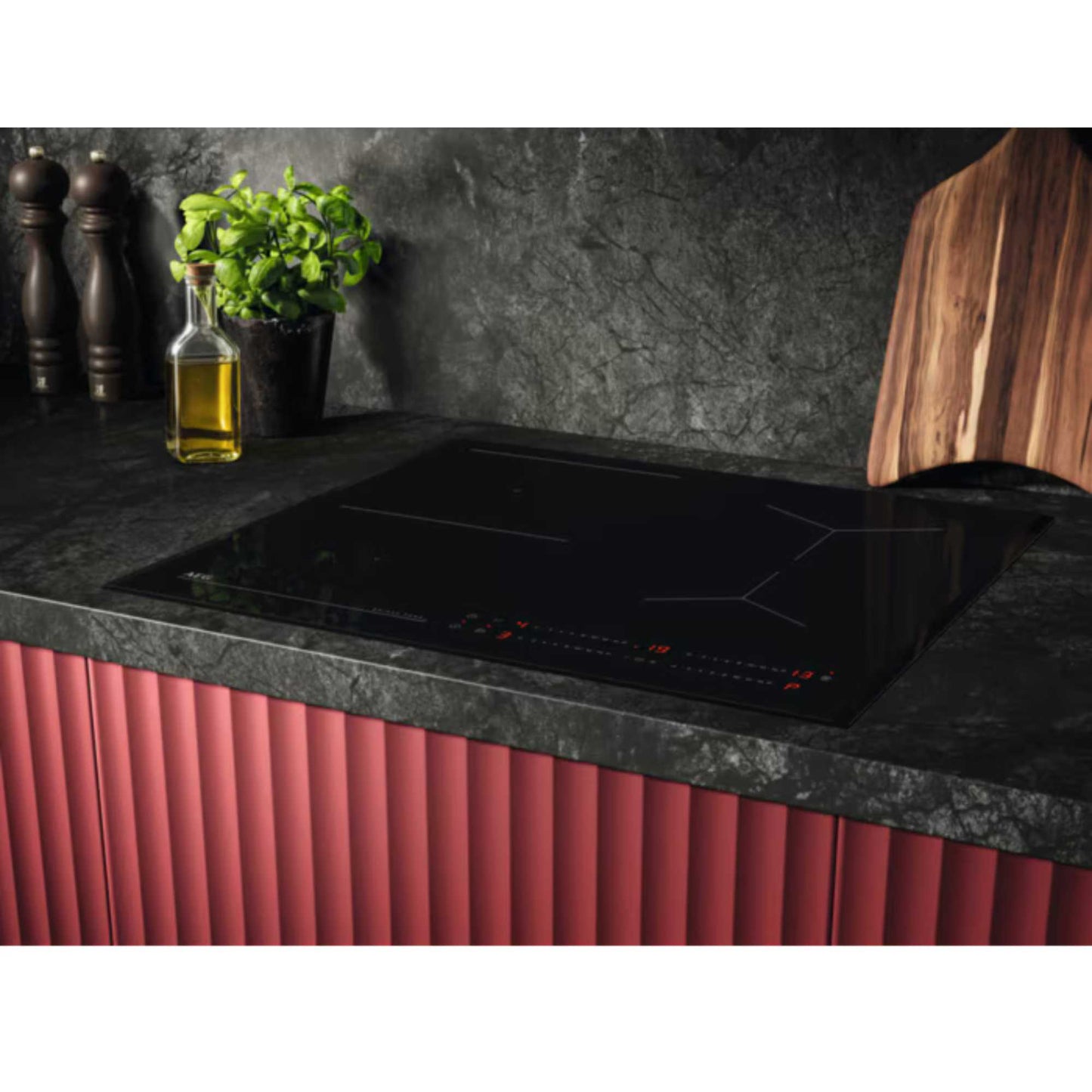 AEG TO64IB00FB 6000 4 Zone 60cm Bridge Induction Hob with Hob2Hood - Black