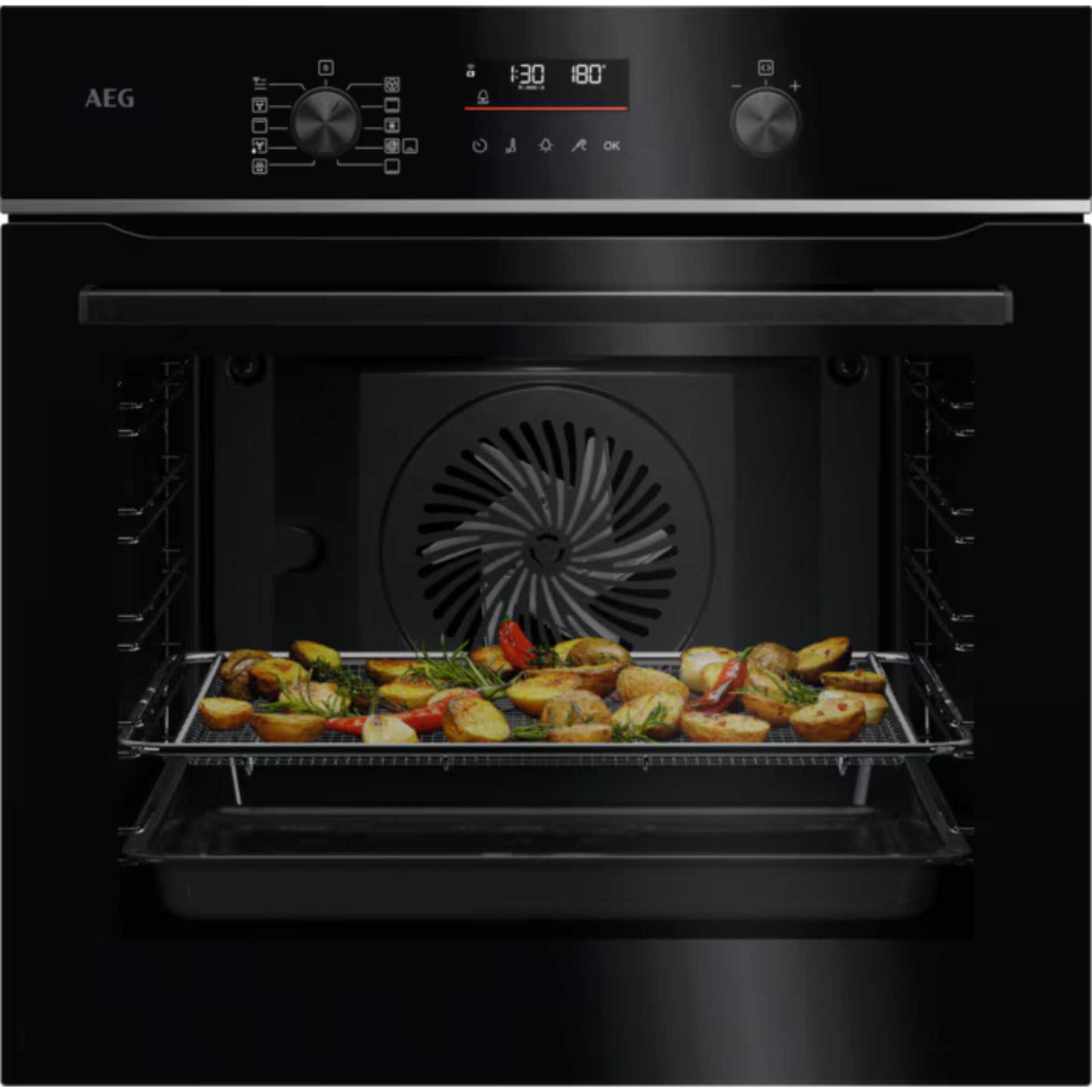 AEG TS6PB521AB 6000 SenseCook Pyrolytic Self Clean Built-in Oven