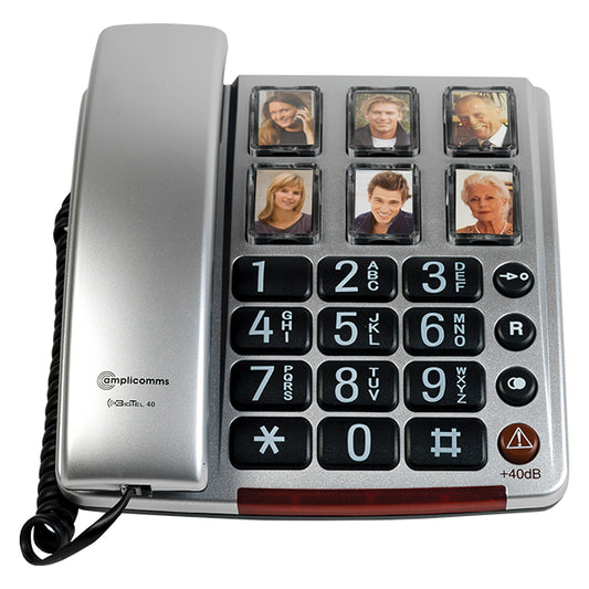Big Button 40 Plus Amplified Corded Telephone Silv