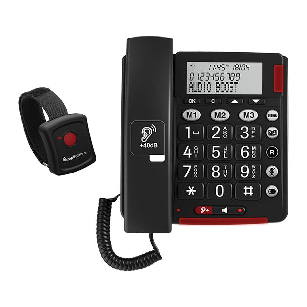 BIG BUTTON 50 ALARM EMERGENCY CALL PENDANT BLACK