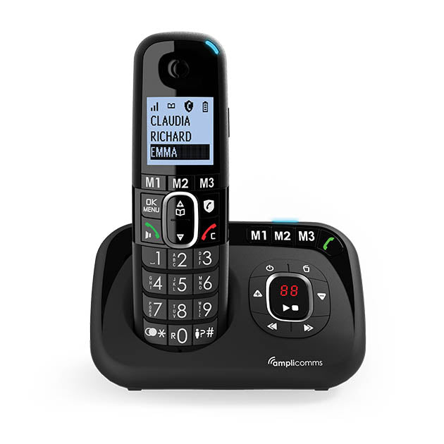 BIG BUTTON 1580 VOICE PORTABLE DECT PHONE BLACK