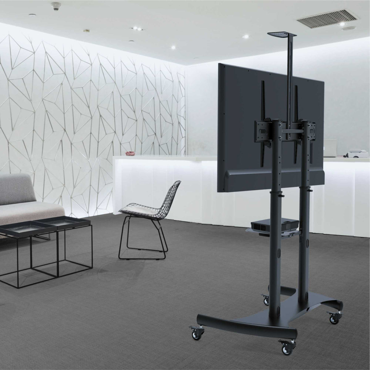 AVF APTC1100 PRO Height Adjustable Mobile TV Cart