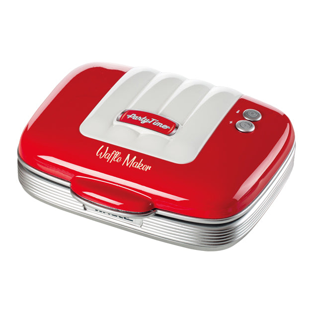 RETRO WAFFLE MAKER RED
