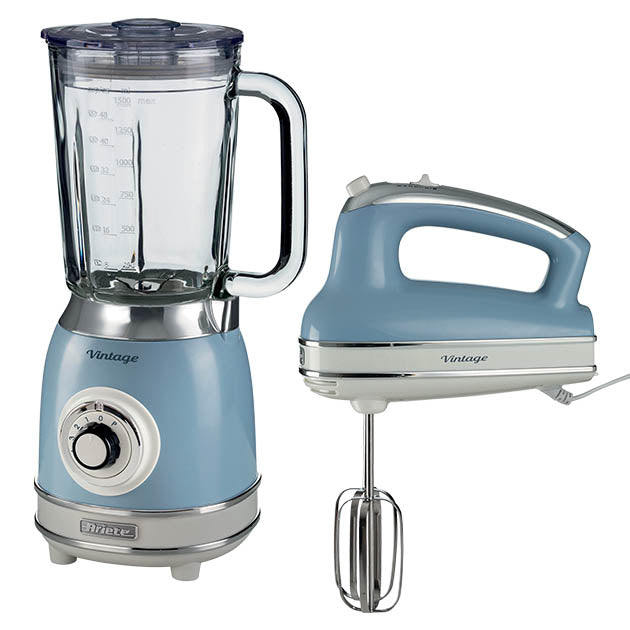 Ariete Vintage Hand Whisk & Jug Blender Blue