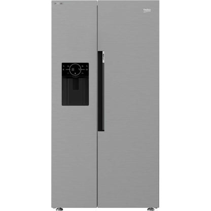 Beko ASP352VPX American Style 571l NeoFrost Fridge Freezer - Brushed Steel