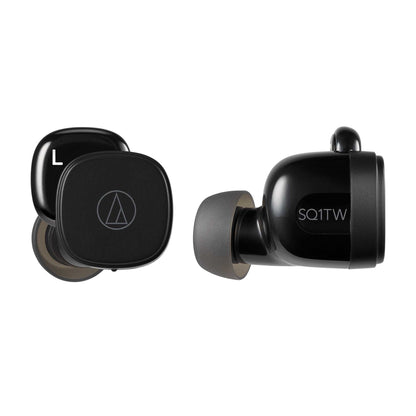 Audio Technica ATH-SQ1TWBK Bluetooth Wireless Earbuds - Black