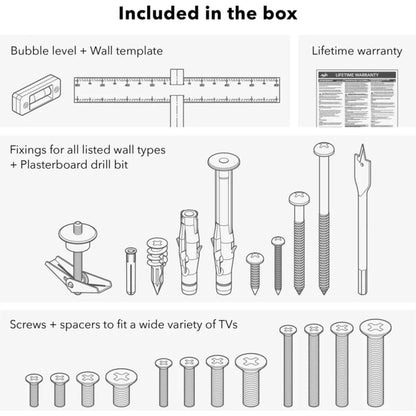 AVF ANY80FW Low Profile Any Wall TV Mount