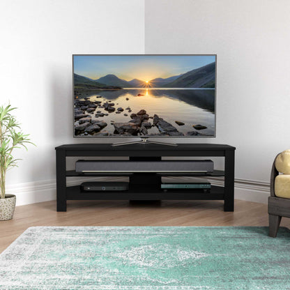 AVF CA115BOX Calibre Plus TV Stand with Glass Shelf Up To 55" - Black Oak