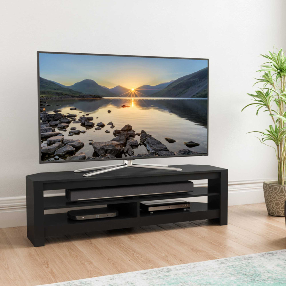 AVF CA140BO 1.4 TV Stand TV's Up To 65" - Black Oak