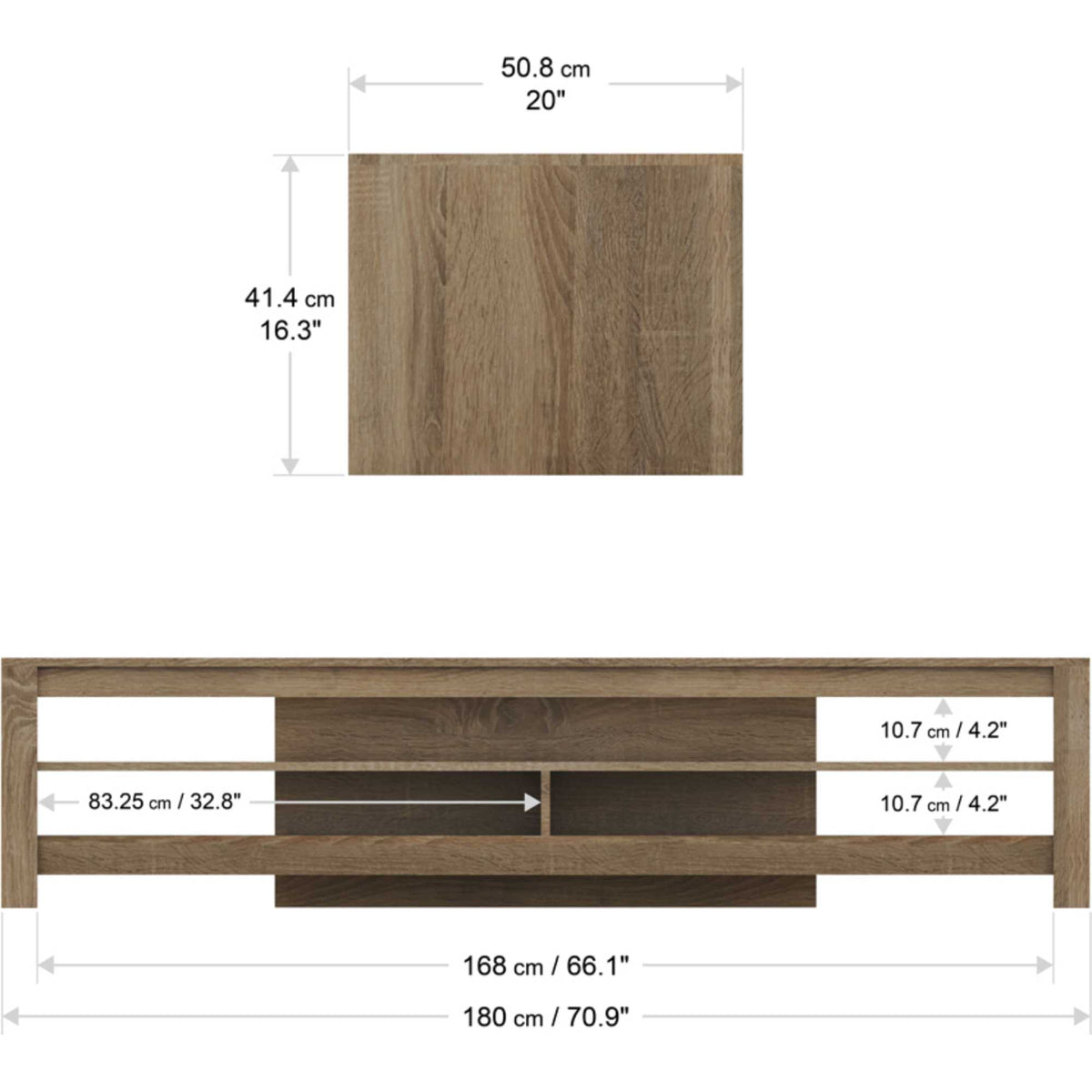 AVF CA180RGO Calibre 180cm TV Stand - Rustic Sawn Oak