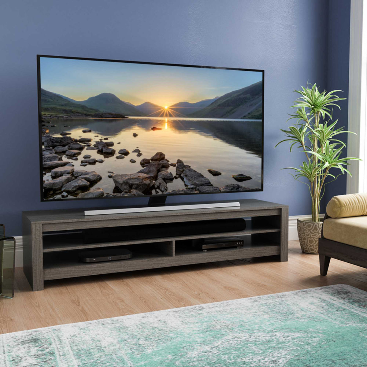 AVF CA180RGRE Calibre 1.8m TV Stand Up To 85" - Grey Oak