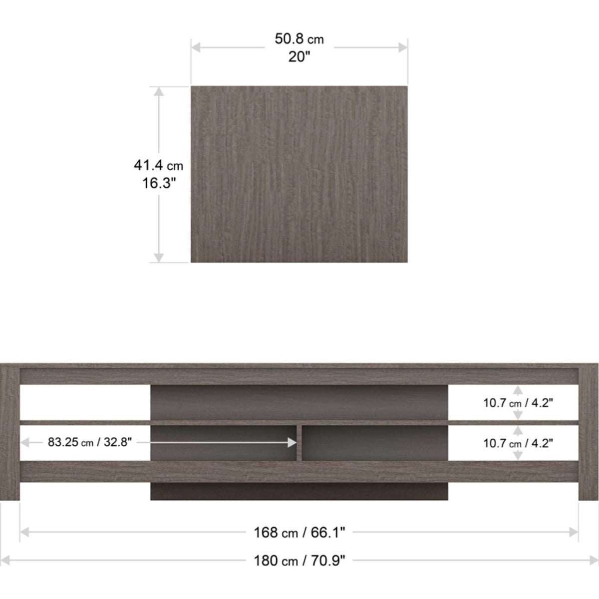AVF CA180RGRE Calibre 1.8m TV Stand Up To 85" - Grey Oak