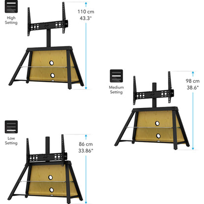 AVF EASL925A Easel TV Stand with TV Mount 37-65" - 4 Colour Settings