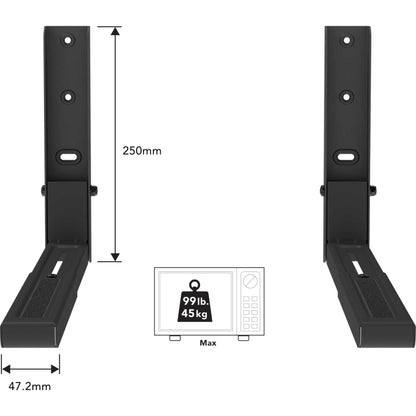AVF EM60B Universal Microwave Bracket - Black
