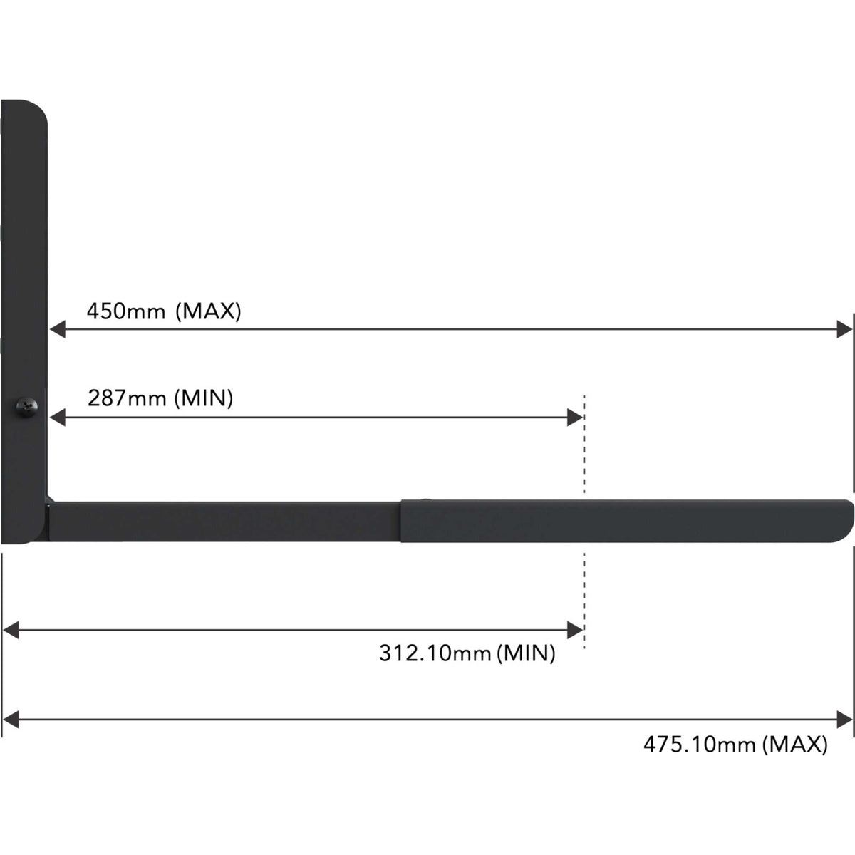 AVF EM60B Universal Microwave Bracket - Black