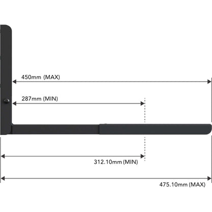 AVF EM60B Universal Microwave Bracket - Black