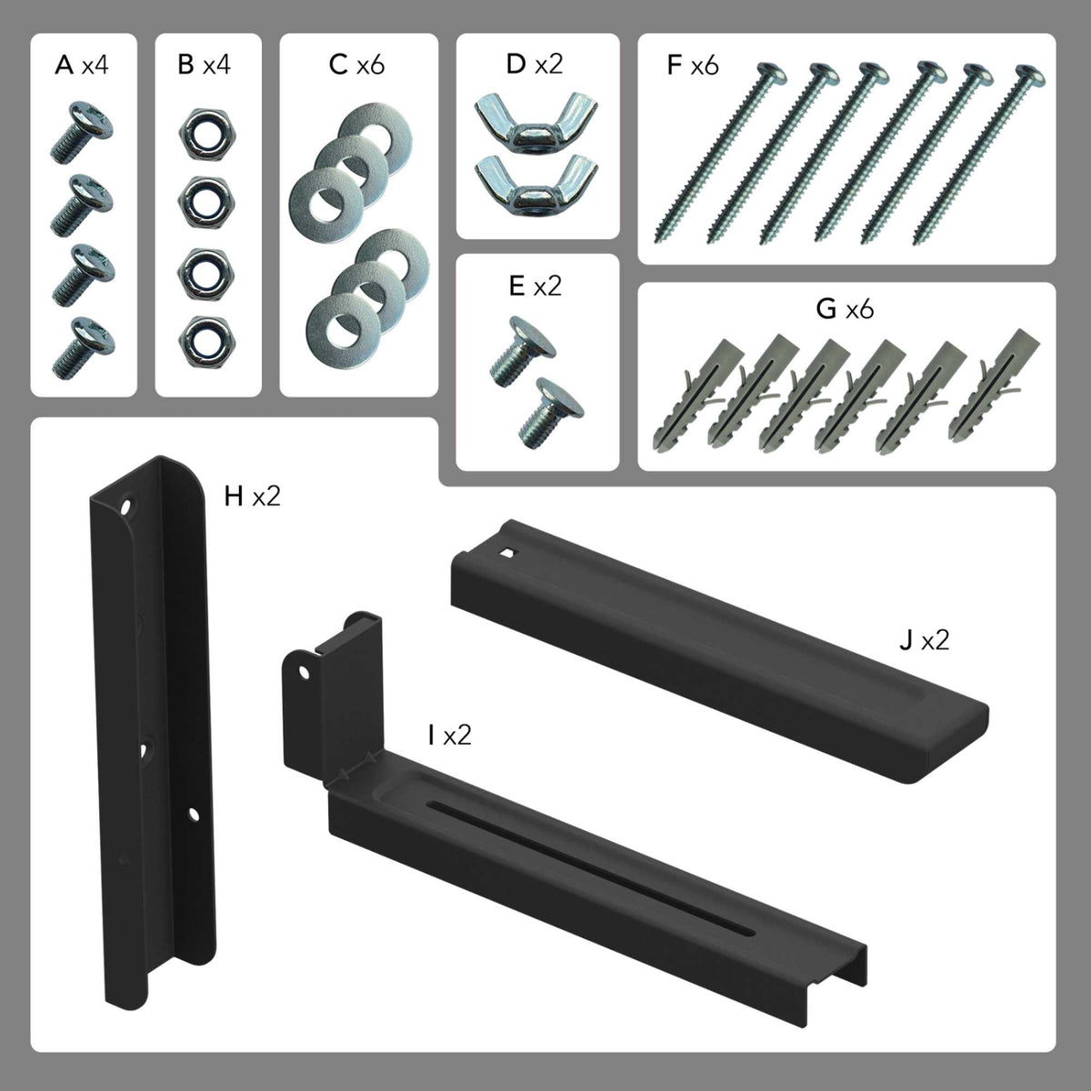 AVF EM60B Universal Microwave Bracket - Black