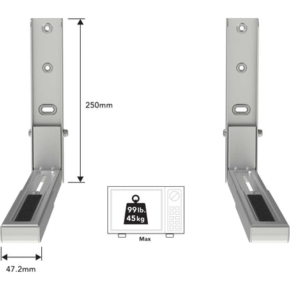 AVF EM60S Universal Microwave Bracket - Silver