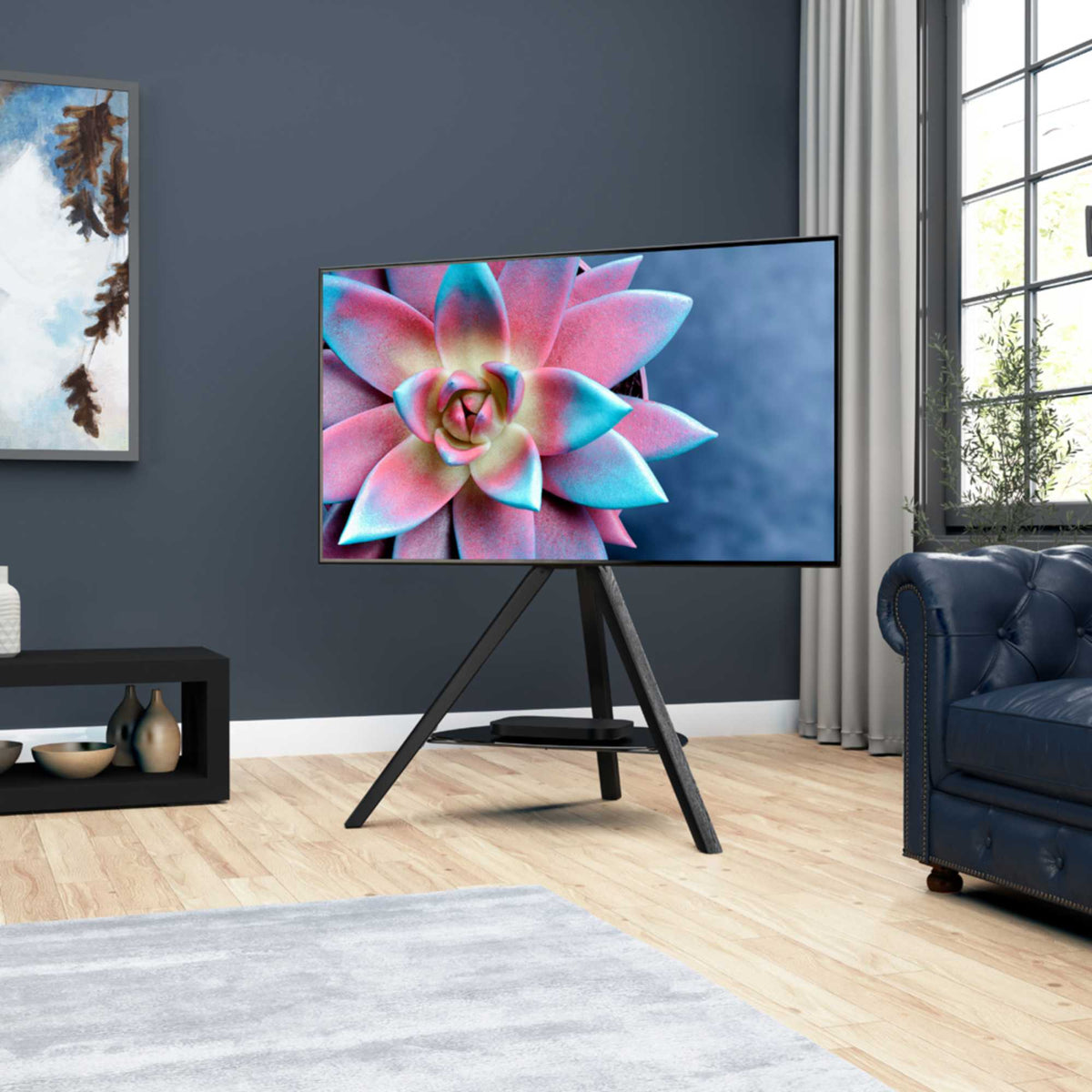 AVF FSL1000HOXBB Hoxton Freestanding Tripod TV Stand - Black