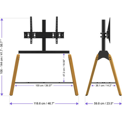 AVF FSL1120HOQLWB-2 Hoxton Quad TV Stand - Light Wood