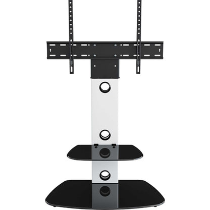 AVF Lucerne 70cm Curved Pedestal TV Stand 32-65 - Stain White & Black Gloss
