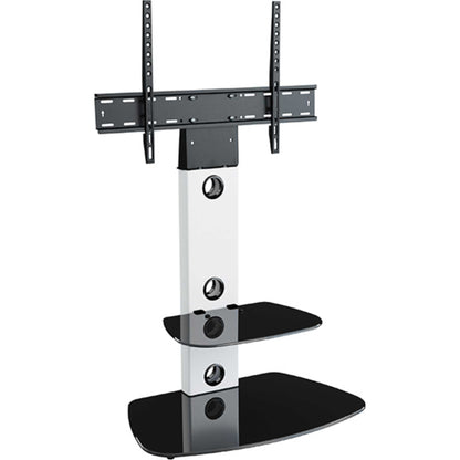 AVF Lucerne 70cm Curved Pedestal TV Stand 32-65 - Stain White & Black Gloss