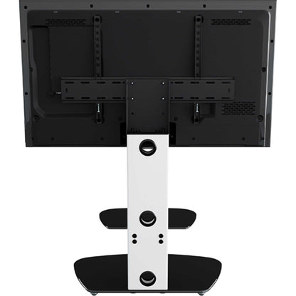 AVF Lucerne 70cm Curved Pedestal TV Stand 32-65 - Stain White & Black Gloss