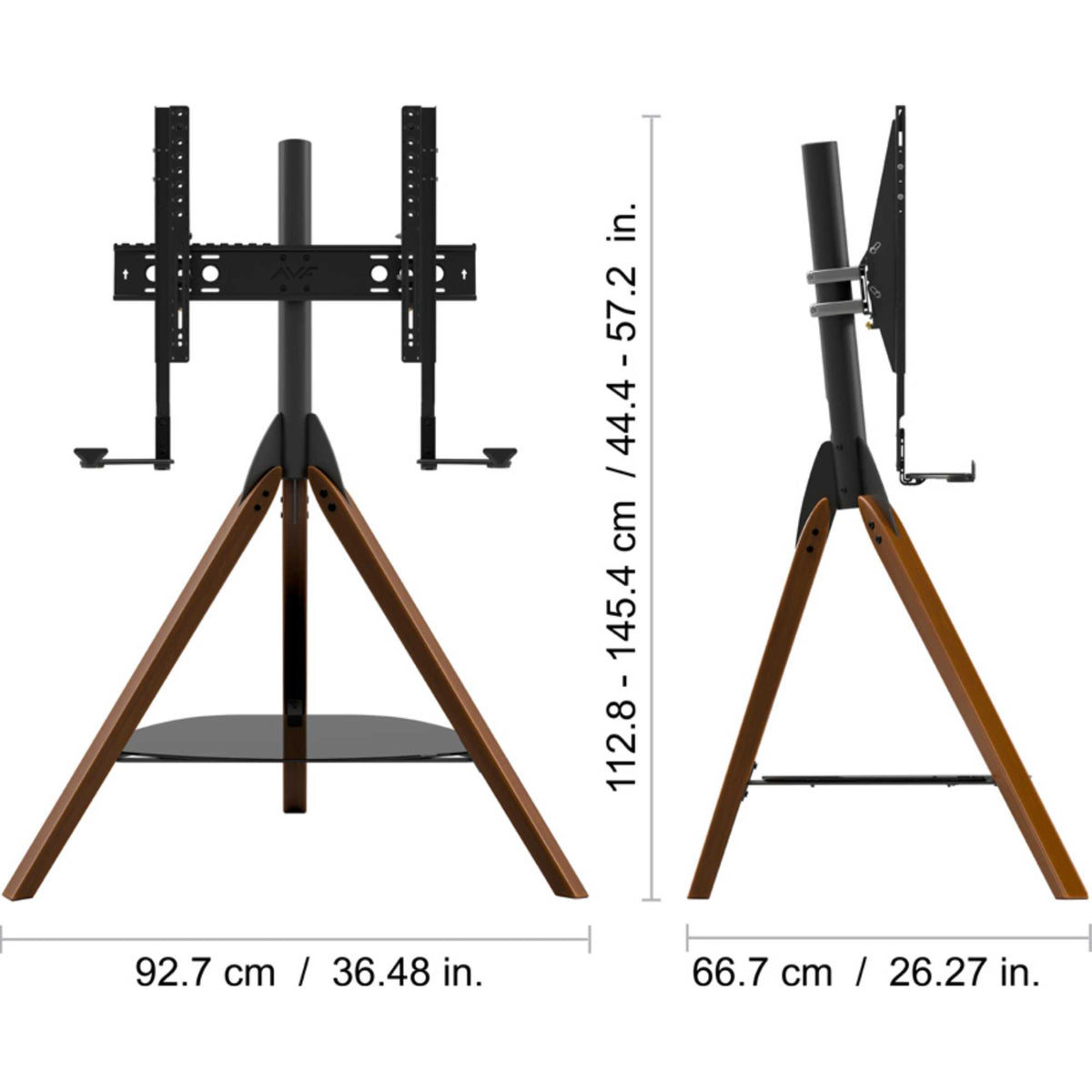 AVF FSLK1001HOXDWB Hoxton Sound Tripod TV & Soundbar Stand 32-70" - Dark Wood