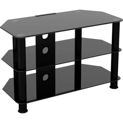AVF SDC800CMBB 80cm Glass Corner TV Stand - Black